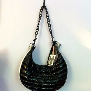 Black two strap option purse. By BCBG Generation
